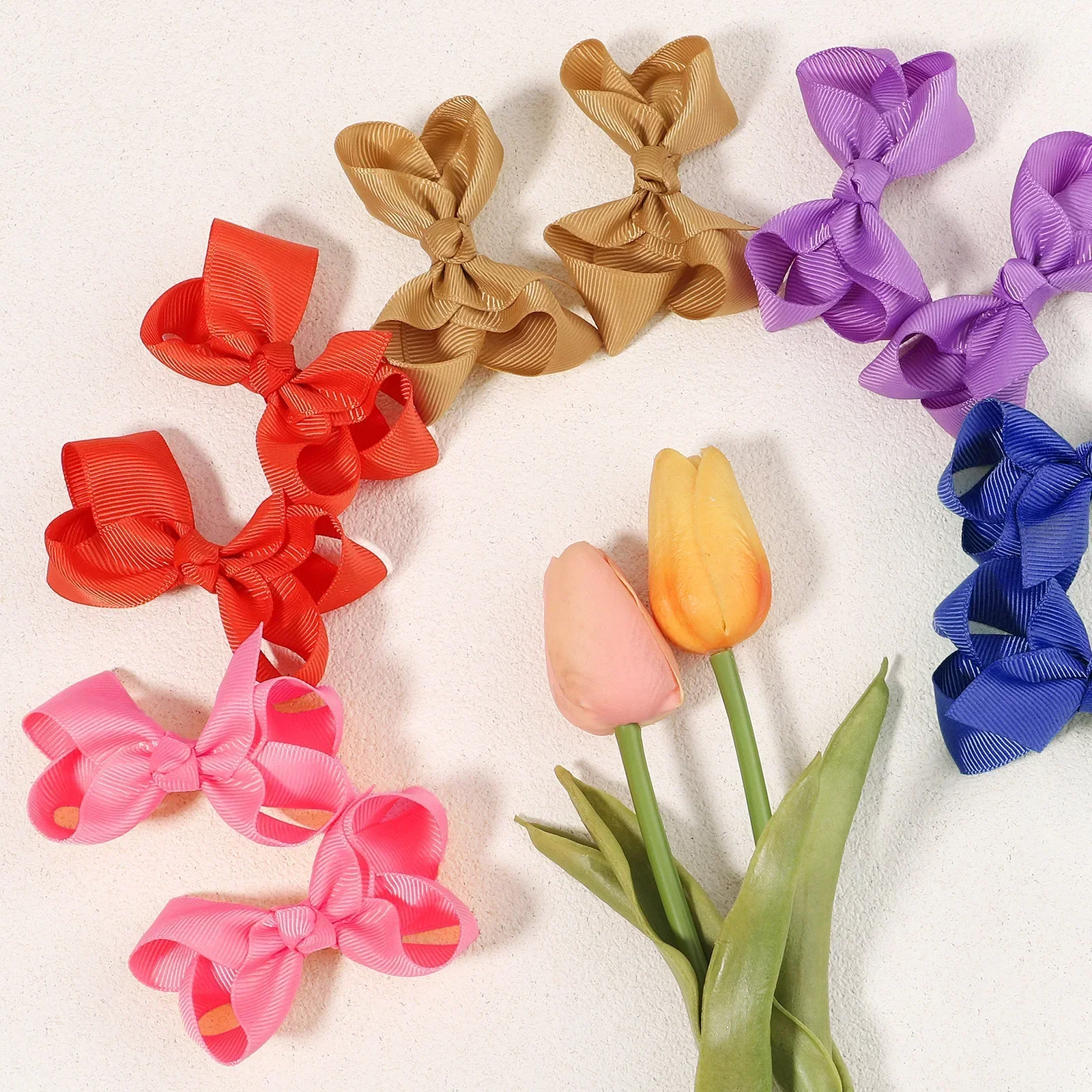 20/30 шт., однотонные ленты, банты для волос, заколки, подарочный набор для маленьких девочек, бант для волос для малышей, 3 дюйма, шпилька, аксессуары для волос, оптовая продажа, подарок