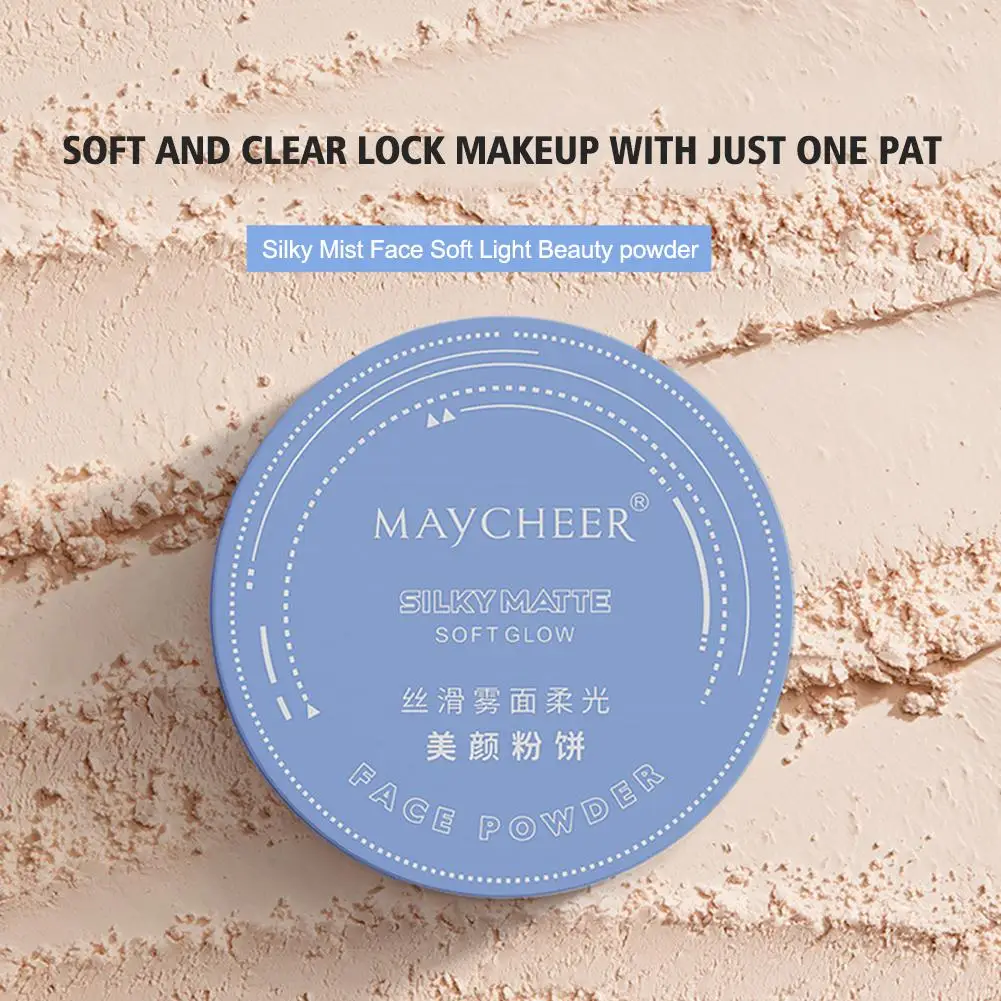 Silk Soft Mist Powder Cake Long-lasting Waterproof Polvo Powder Smooth Lady Powder Press Face Texture Control Oil Sace O2K6