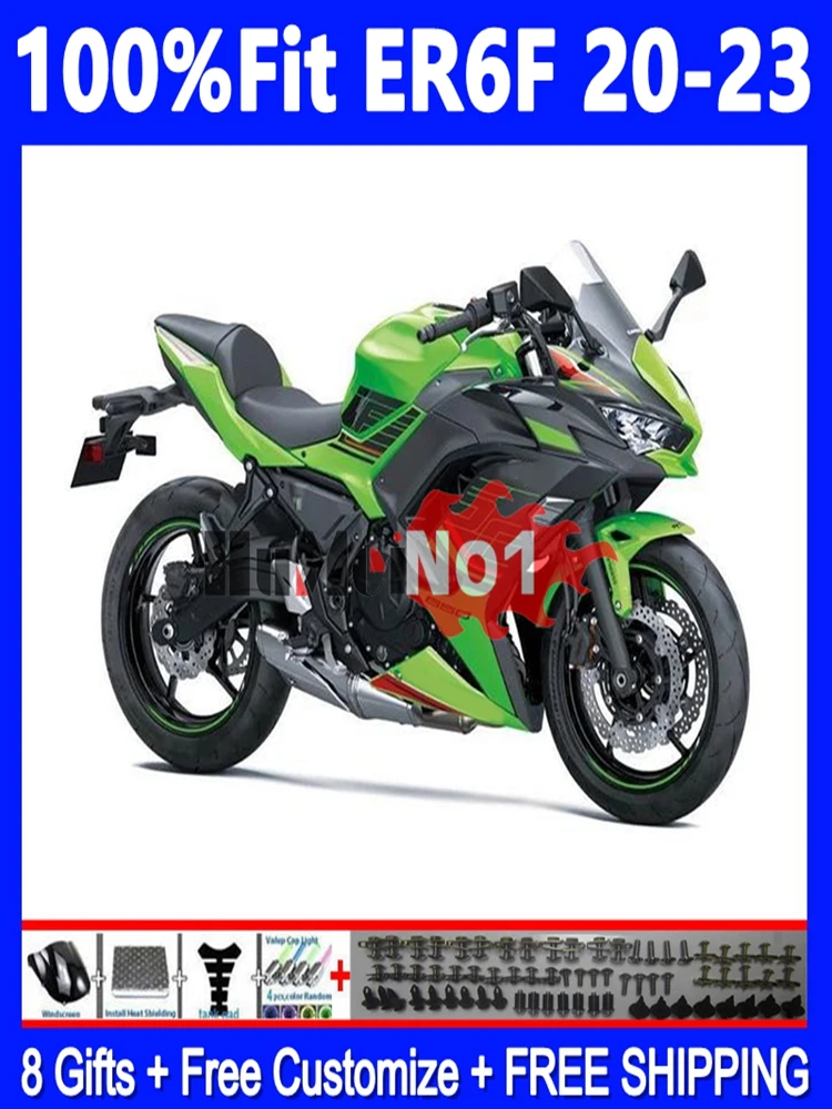 Factory Green Injection For KAWASAKI NINJA 650R ER6 ER 6F 6 F ER6F 20 21 22 23 200No.0 650 R ER-6F 2020 2021 2022 2023 Fairing