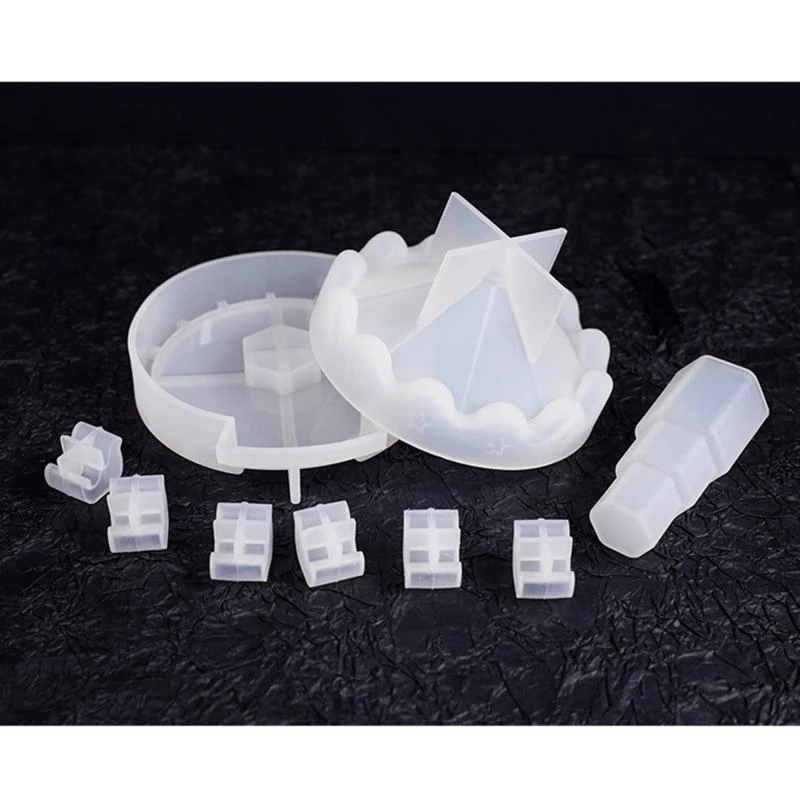 

91AC Rotary Flying Chair Resin Silicone Molds Rotating Carousel Horse Mold Making