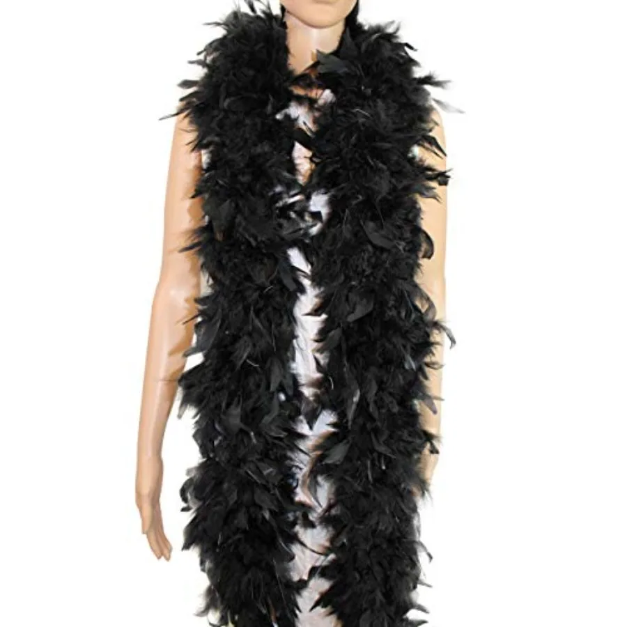 

120 Gram, 6 Feet Long Feather Boa, Great for Party, Halloween Costume, Christmas Tree, Decoration