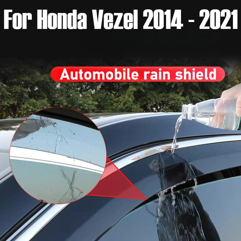 

For Honda Vezel 2014 - 2021 Window Visor Vent Shade Rain Sun Guard Deflector Awnings Shelters Covers Car Accessories