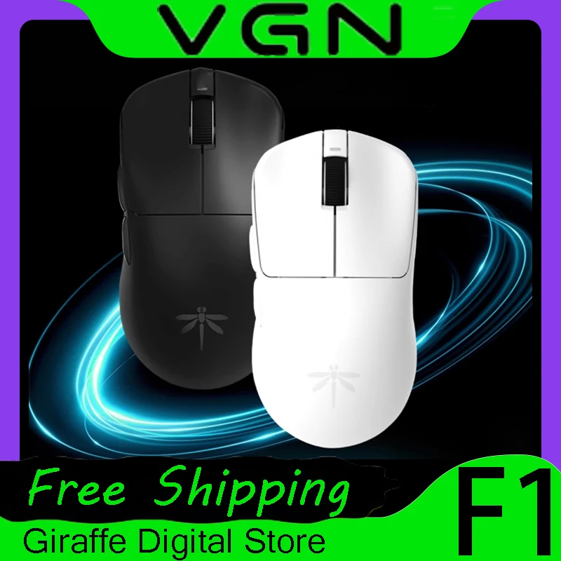 vgn dragonfly mouse bluetooth sem fio design leve sensor paw3395 acessorios para computador paw3395 f1 59 gramas 01