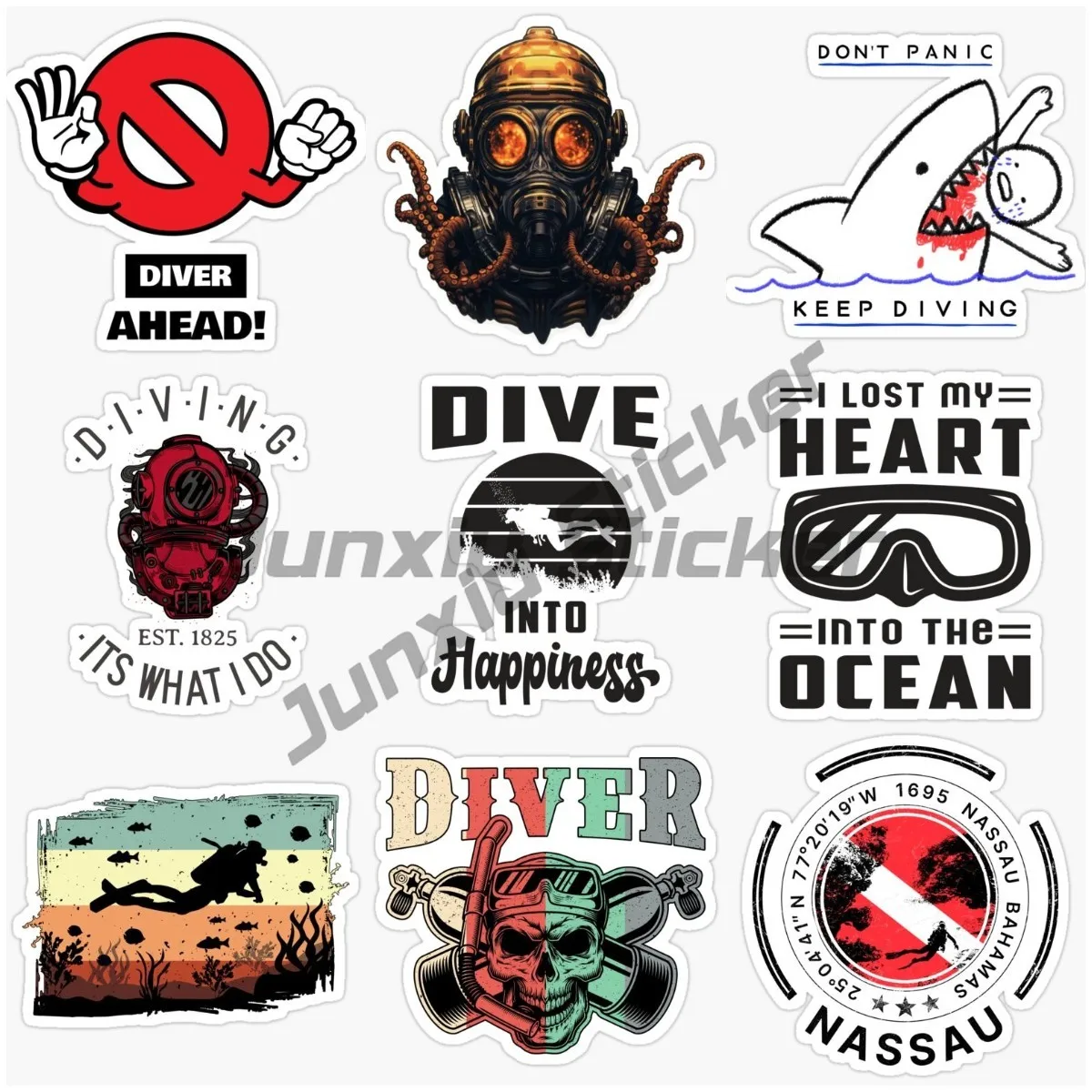 Scuba Diving Diver Face Mask Sticker Motorcycle Laptop Window Glass Bicycle Accessories Truck Truck Truck Wall Helmet Sticker