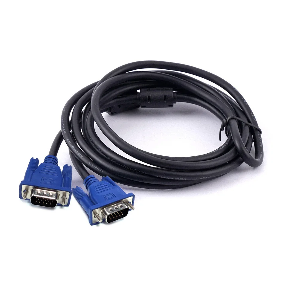 VGA 4 5 Cable Male To Male High Definition Computer Projector Monitor Video Data Cable With Magnetic Ring