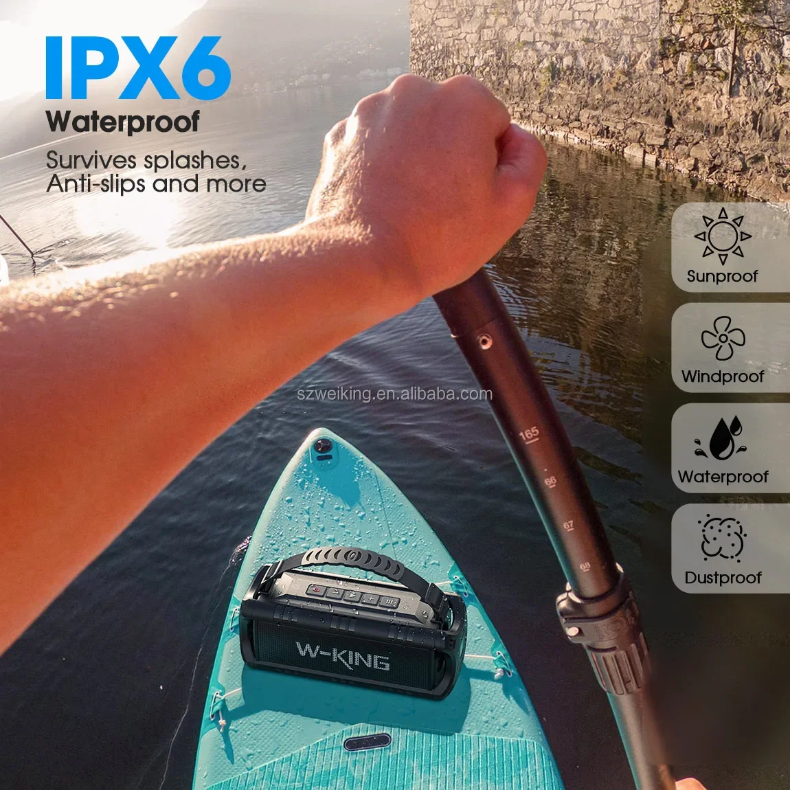 Outdoor Draagbare Subwoofer Waterdichte Draadloze Bluetooth Speaker Camping Geluidsdoos Muziekkolom Wandelen En Thuis Boombox Met Tws
