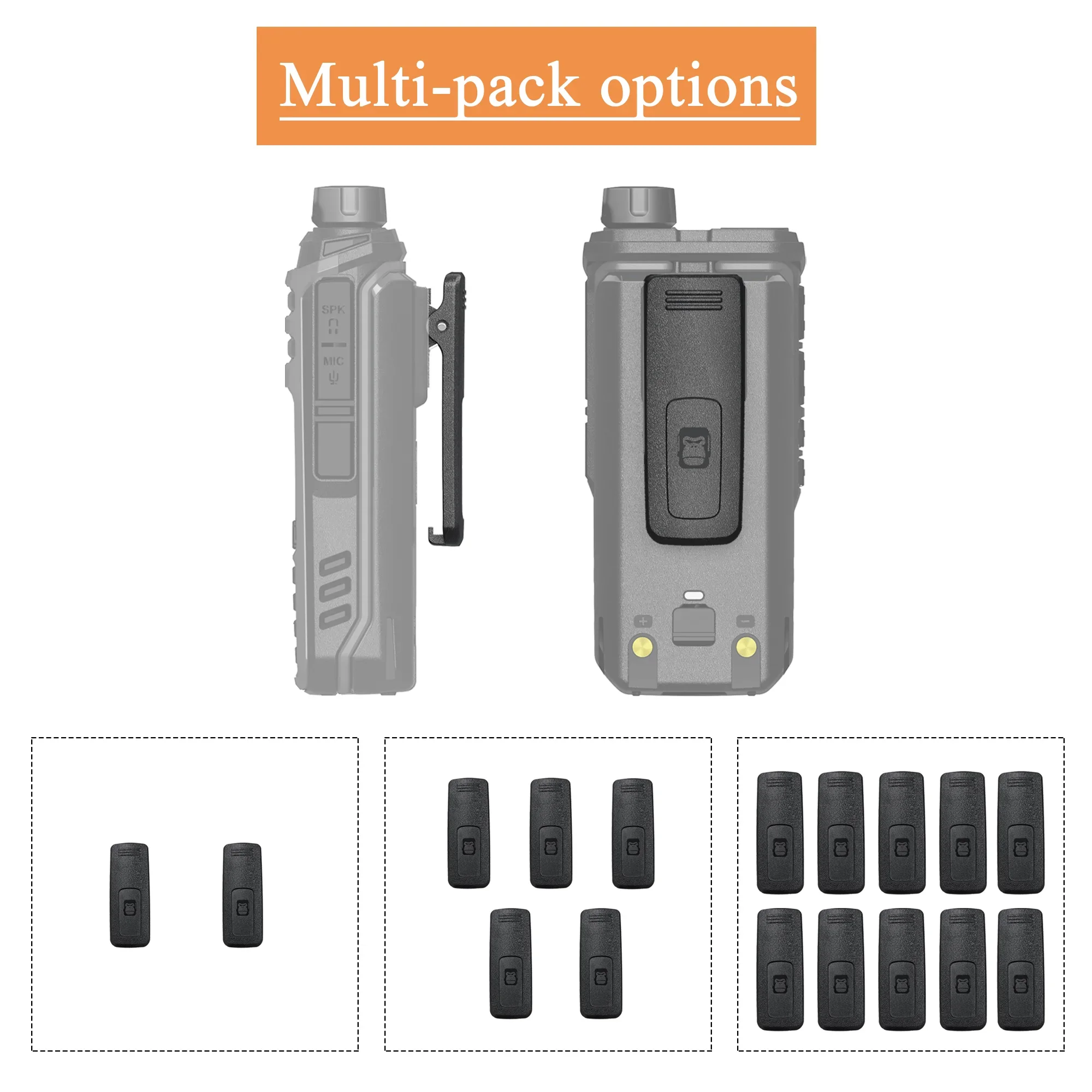 Quansheng tk11 8 walkie talkie cinto clipe tk11 5 clipe traseiro braçadeira substituição durável original tk11 acessórios de rádio 1/2/5/10 pçs