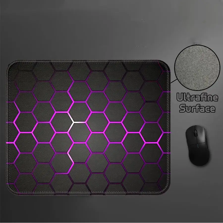 Anti slip Mouse Pad Game Console Pad Keyboard Mouse Pad office Pad Desk accessories Computer Laptop Pad Hexagonal Colour Pattern