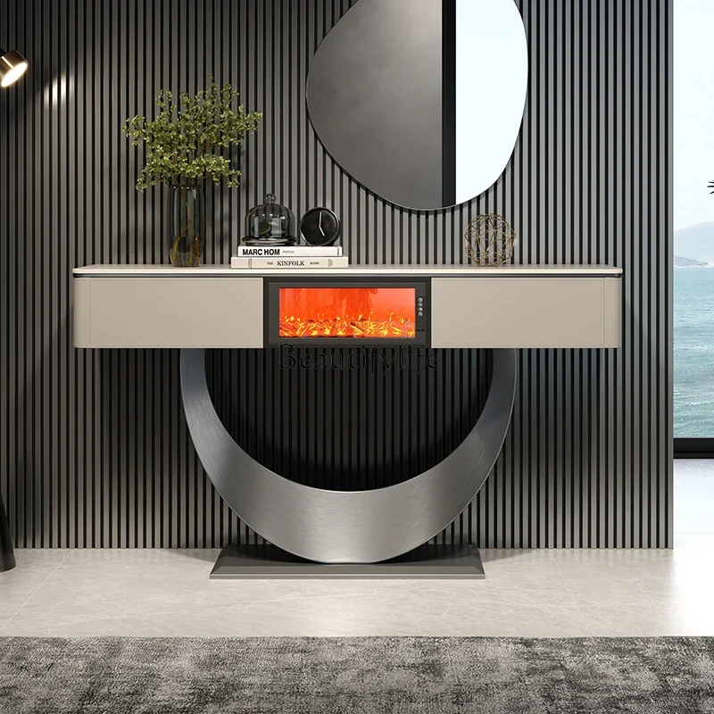 

yj5 Light luxury modern door rack aisle entrance table