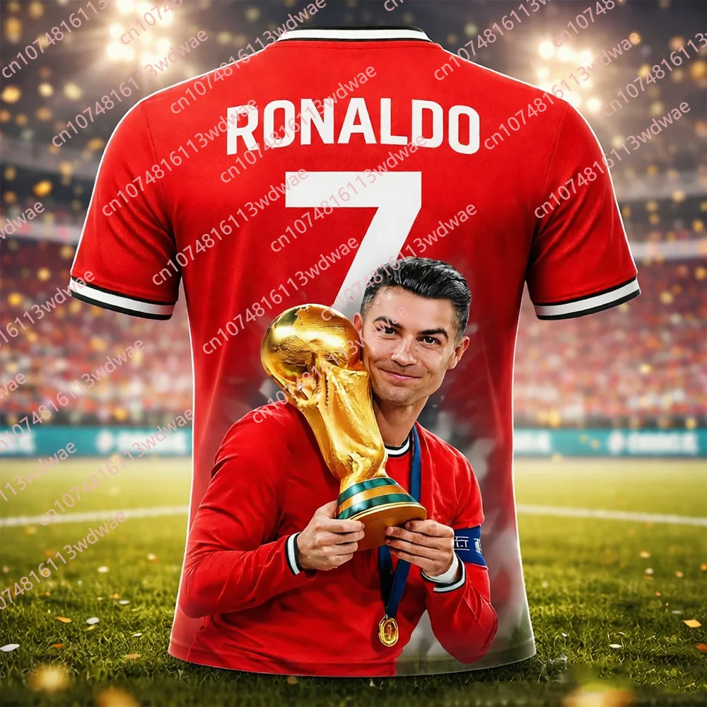 2026 Ronaldo Fußball-Trainingstrikot für Erwachsene Komfortables Atmungsaktives Fußballshirt Sommer Schnelltrocknend Fan-Edition Kinder T-Shirt