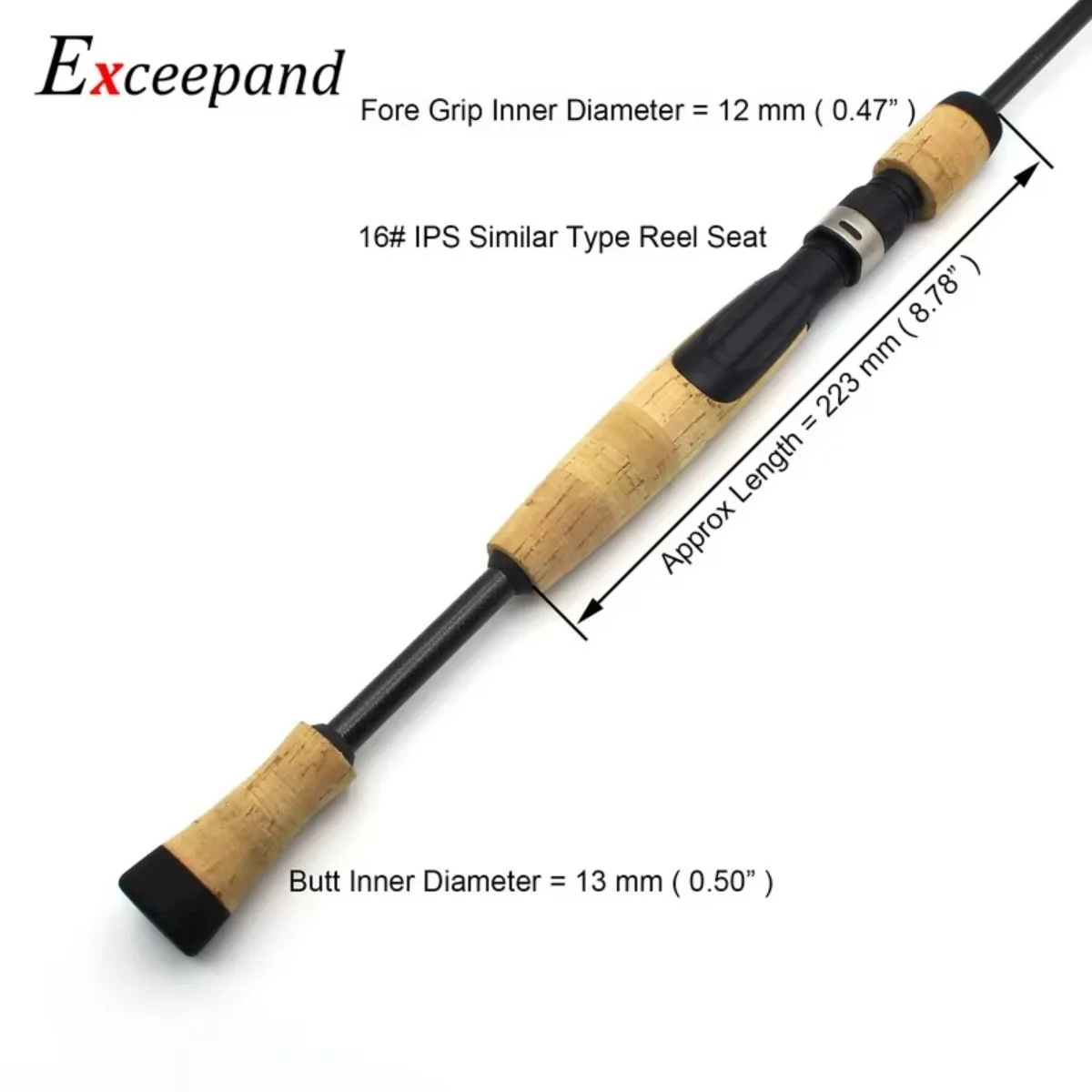 Exceepand caña spinning corcho compuesto con asiento DPS
