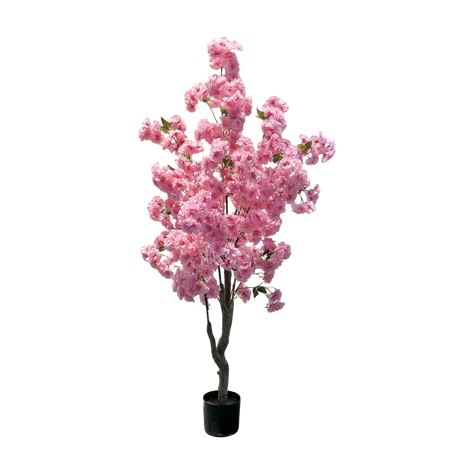 Artificial Cherry Blossom Tree, 4.9ft/5.9ft Tall Decorative Faux Cherry Blossom Silk Tree In Pot, Home Indoor Corner Decor For W