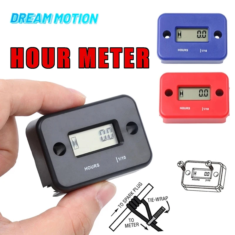 

Digital Hour Meter LCD Counter For Motorcycle Instrument Clocks Snowmobile Gasoline Boat Pit Dirt Bike ATV Monke Dax Accessories