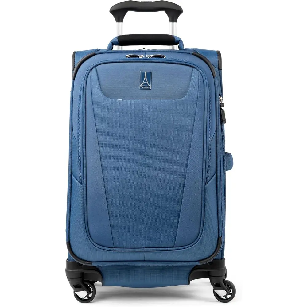 

Expandable 21-Inch Spinner Suitcase with 4 Wheels, Lightweight, Unisex, Ensign Blue, Carry-On Luggage