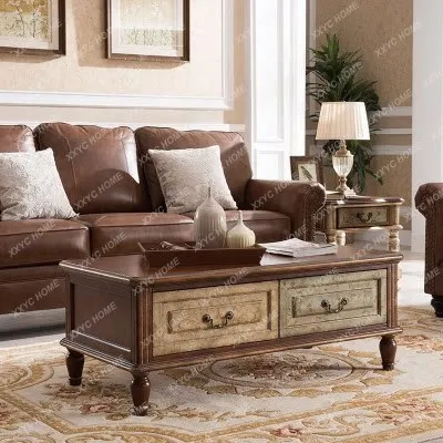 

Solid wood coffee table, small apartment painted coffee table