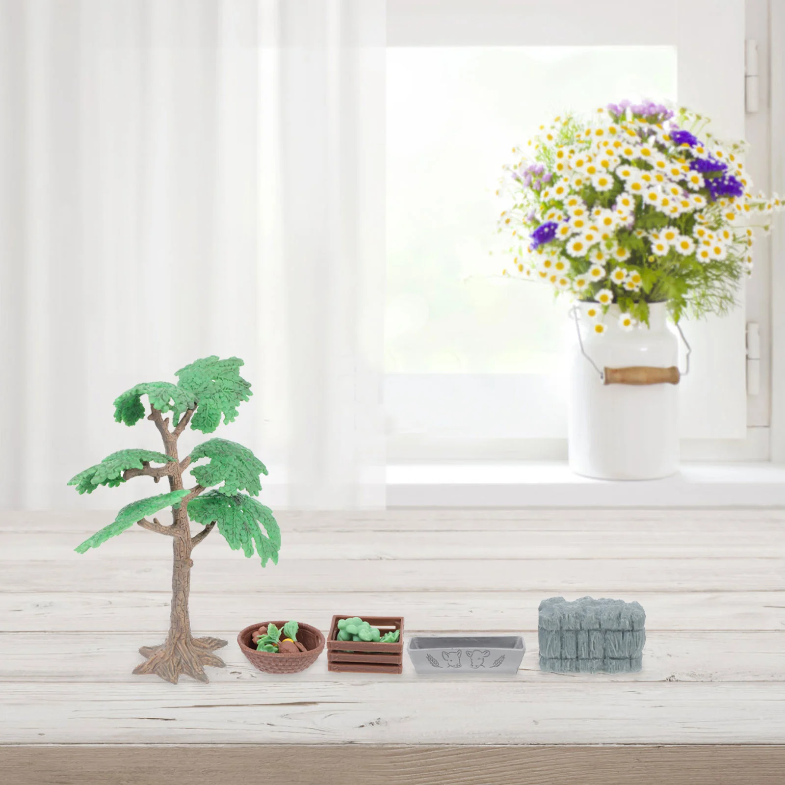 

1 Set Of Cartoon Vegetable Farm Models Pvc Stone Ornaments Decorative Desktop Decor For Living Room Bedroom Kids Educational