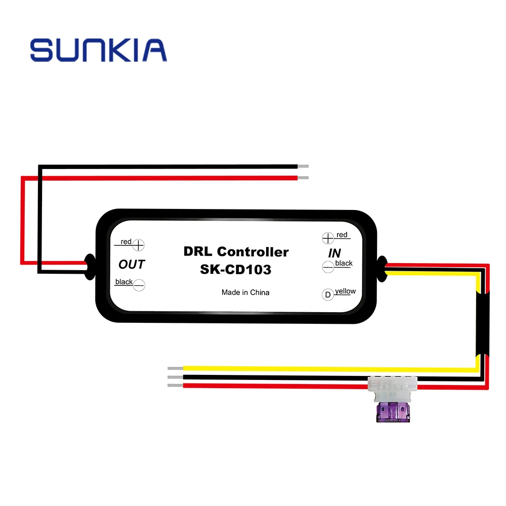DRL Controller Daytime Running Light Relay Harness Threshold 13.1V Fog Light CD0103 CD0105 Auto Car LED Dimmer  On/Off