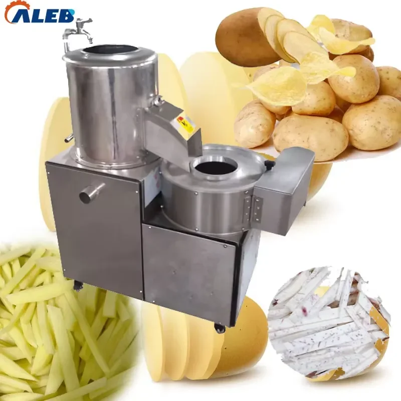 YWM Certificate Good Quality Root Vegetable Like Potato Taro Slicer with the Function of Cleaning and Peeling