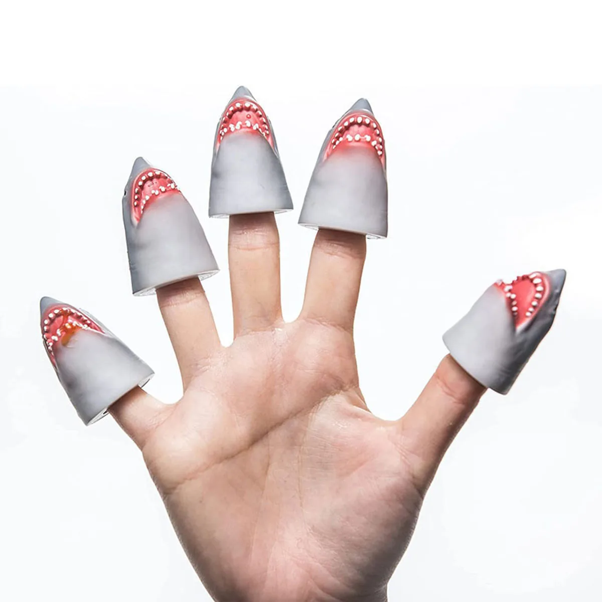 상어 손가락 인형 모조 동물 인형, 파티 선물