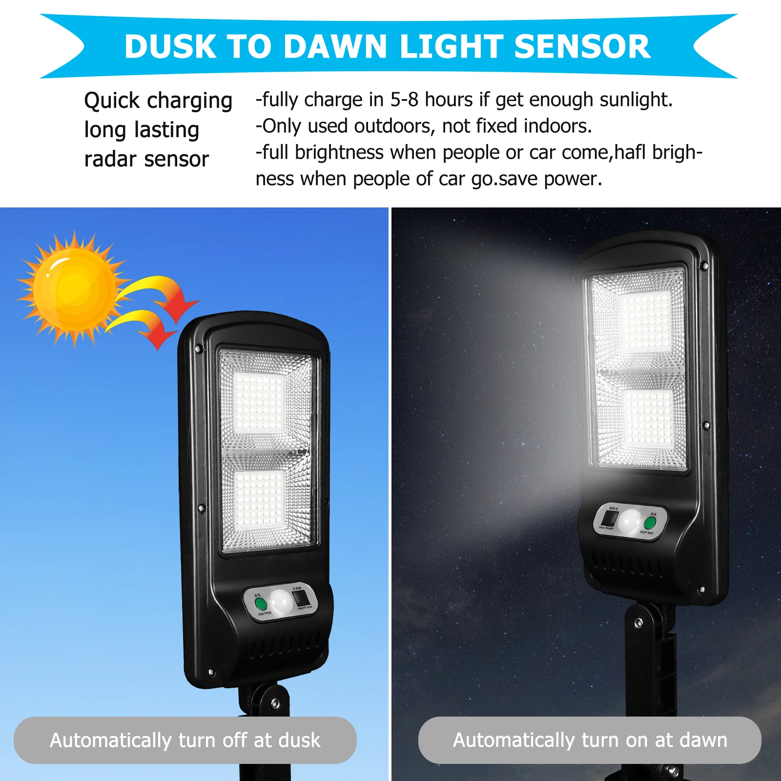 

Induction Light Black ABS Yard Lamp Sensor Outdoor Solar Solar Sensor Wall Lamp Lights Garden Energy Saving