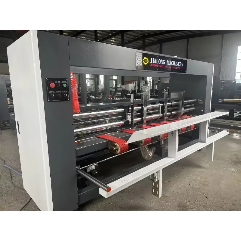 Full Automatic Folder Gluer Stapler Nail Box Machine for Corrugated Carton Box Making