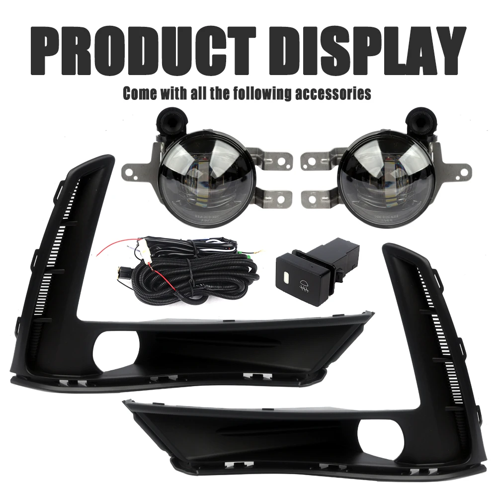 Front Bumper Fog Lamp Upgrade Kit FOR HONDA CRV 2023-2024 Version Additional Foglight Set Switch + Wiring