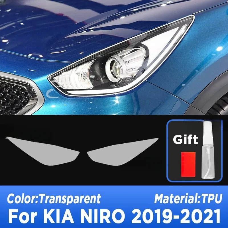 

For KIA NIRO EV 2019-2024 Car Exterior Headlight Anti-scratch Front Lamp Transparent TPU Protective Film Sticker Accessories