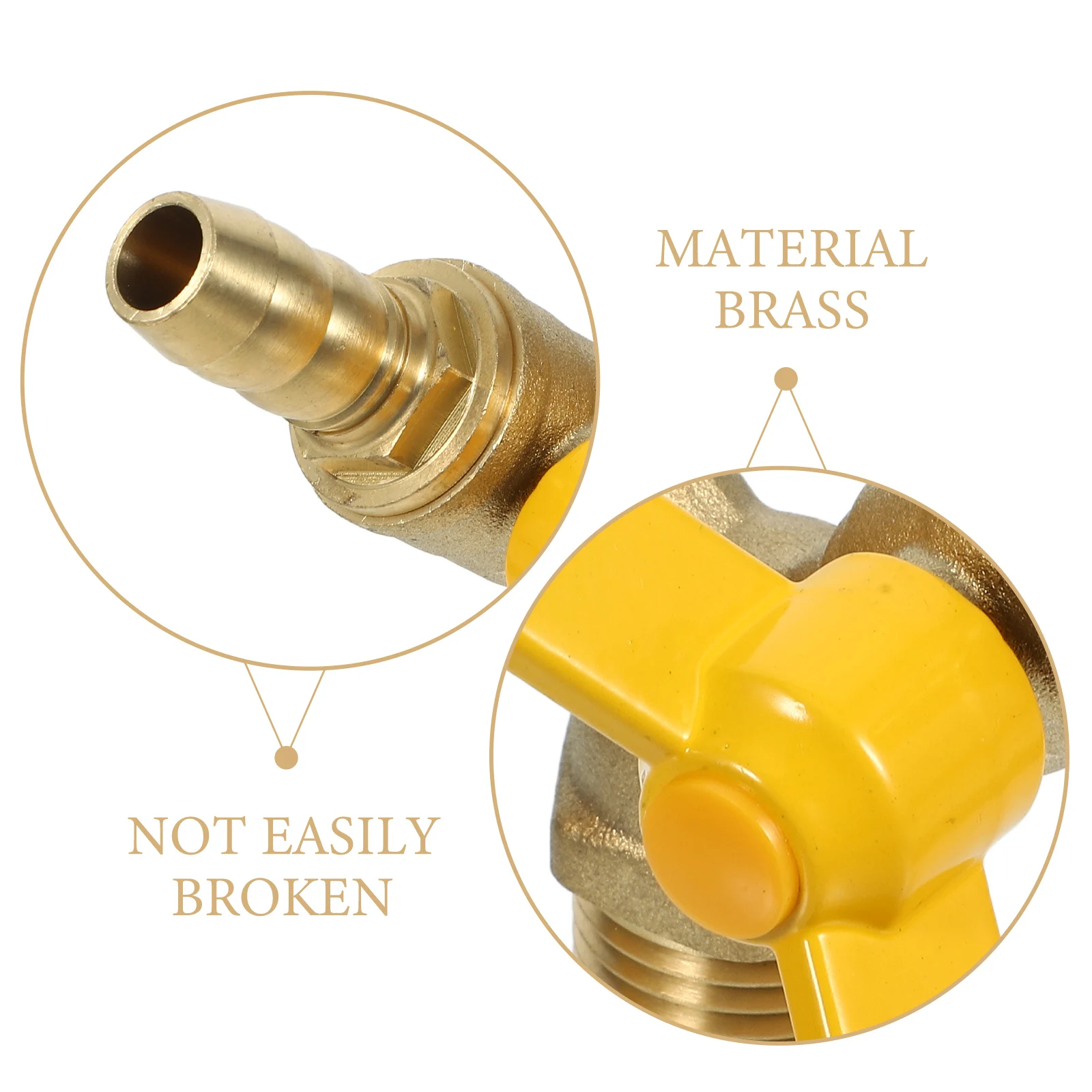 

Three-insert Y-shaped Ball Valve 3-way Brass Fittings Hose Shut Off Tool Lightweight Easy Installation Household