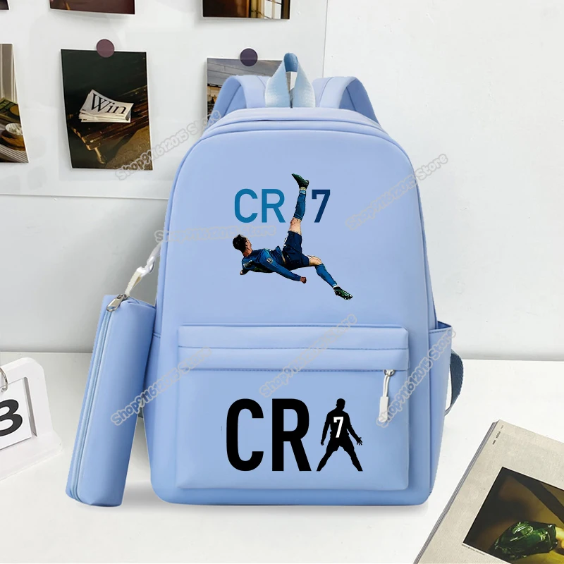 Cristiano Ronaldo Student Backpack CR7 Teenager Travel Rucksack Football Player Large Capacity Boy Schoolbag Outdoor Knapsack view 2