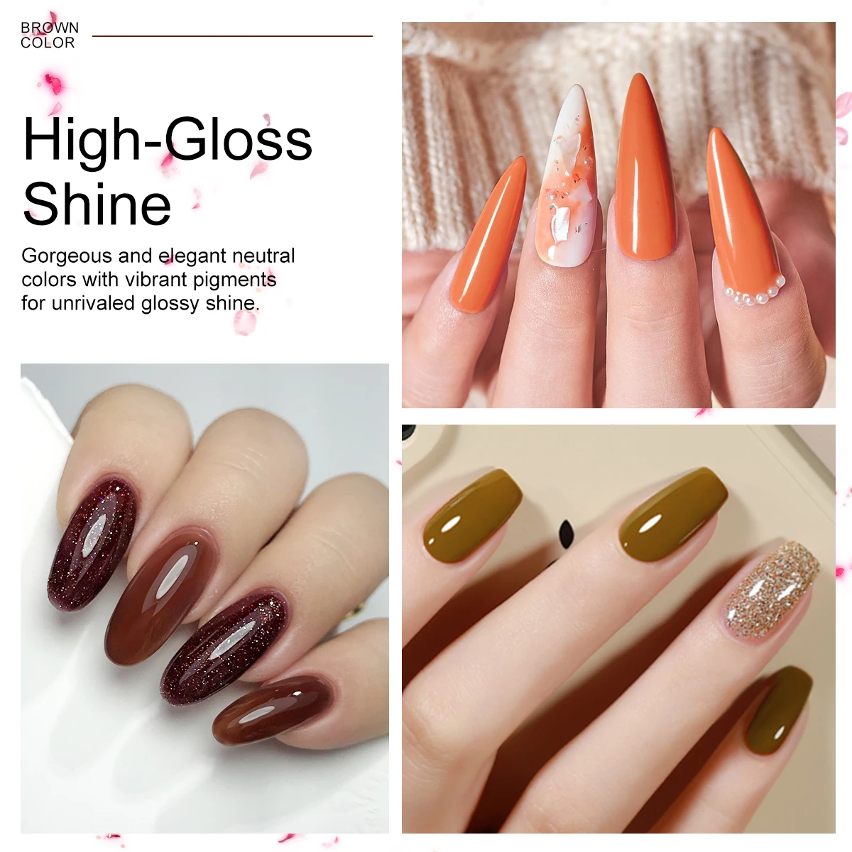 12 SZT. Lakier Żelowy do Paznokci 8ML Brokatowy Zestaw Lakierów Żelowych Soak Off UV LED Żel dla Początkujących Manicure Art DIY Salon/Dom Zestaw