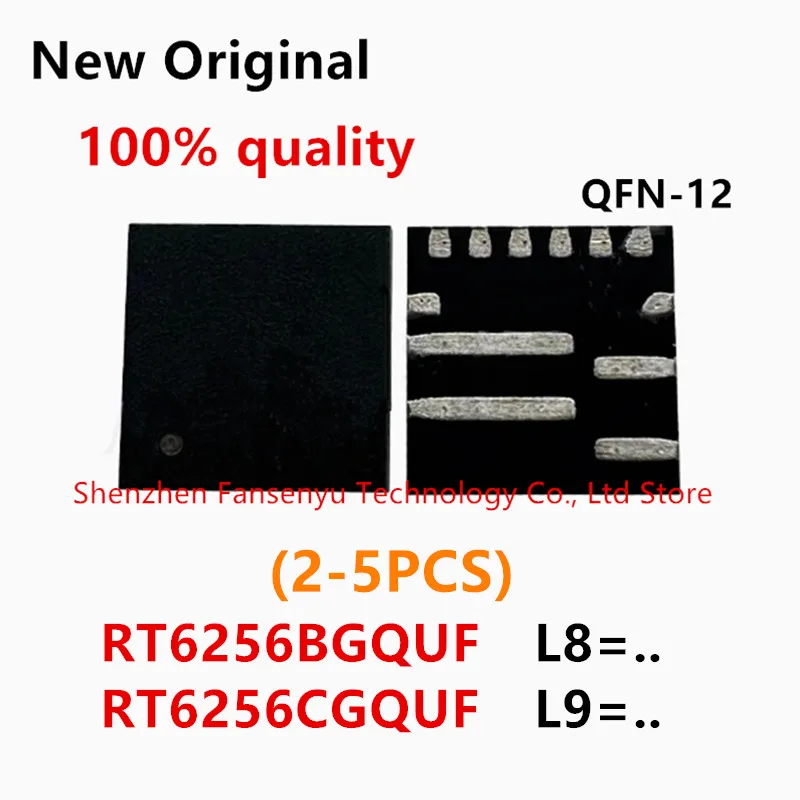 (2-5piece) 100% New RT6256BGQUF RT6256B For Code : L8=.. RT6256CGQUF RT6256C For Code : L9=.. QFN-12 Chipset