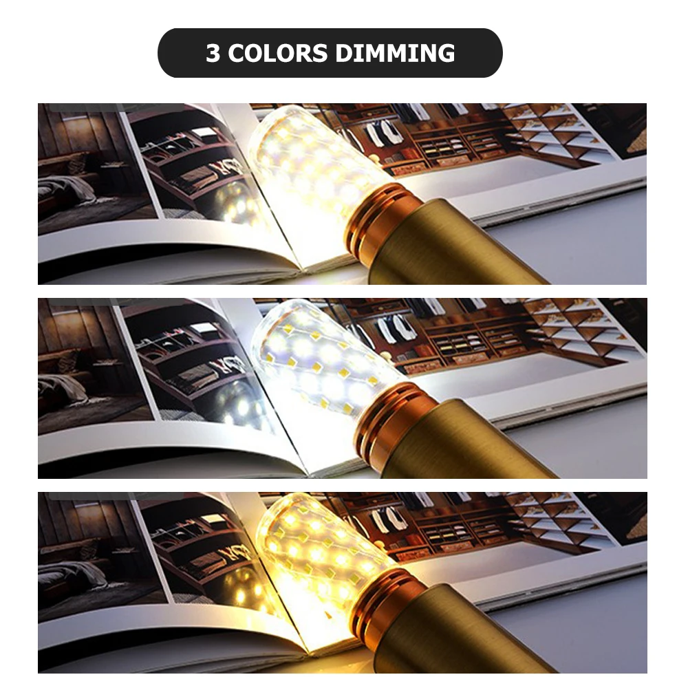 E27 E14 20 วัตต์ Tricolor Led หลอดไฟ 110 / 220volt 120v ข้าวโพดแสงอุ่นสีขาว 360 ° 3 สีเปลี่ยนโคมไฟสำหรับโคมไฟบ้านสำหรับห้องนั่งเล่น