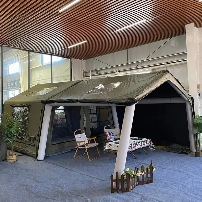 

Inflatable Tent 320x280x220cm 3000mm Waterproof 4-Season 2-Min Setup 800W Pump 6-8 Person Oxford Fabric One Bedroom Portable