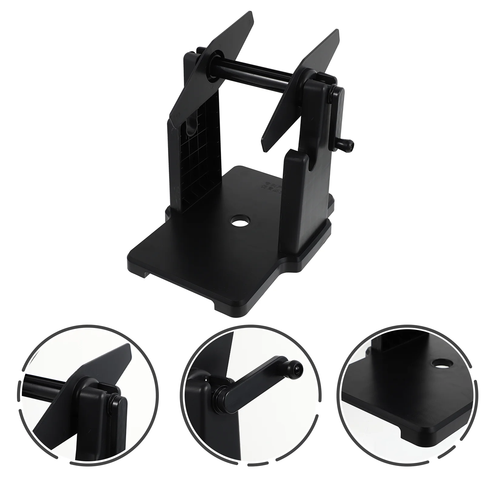 Hand Crank Label Holder Thermal Printer Holders Plastic Desktop Printers Manual