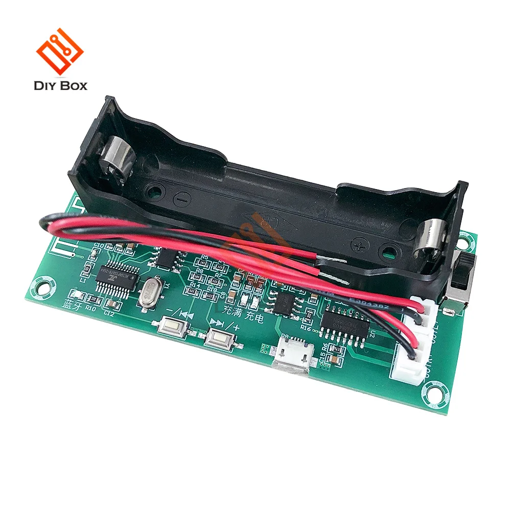 PAM8403 Amplifier Board 2*5W 2.0 Channel Stereo Class D Audio Amplifier Bluetooth 5.0 18650 Battery Holder TF Card Speaker