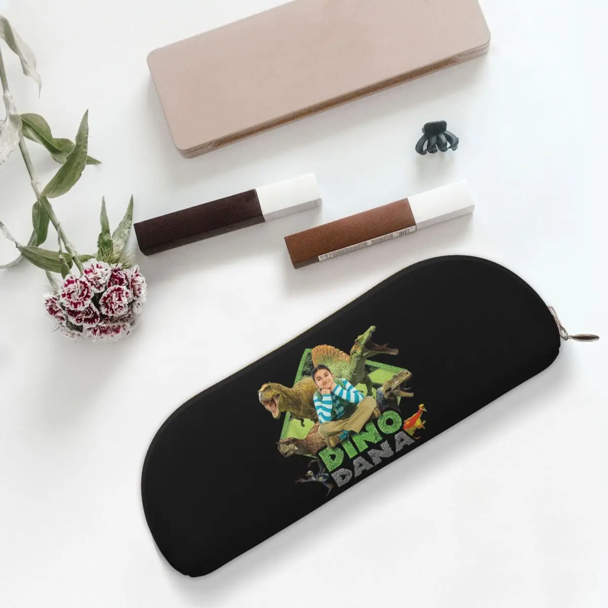

Dino Dana Real Pencil Case Pencil Pouch Storage Stationery Supplies Big Capacity Pen Box Pencil Bag for Studen Gifts