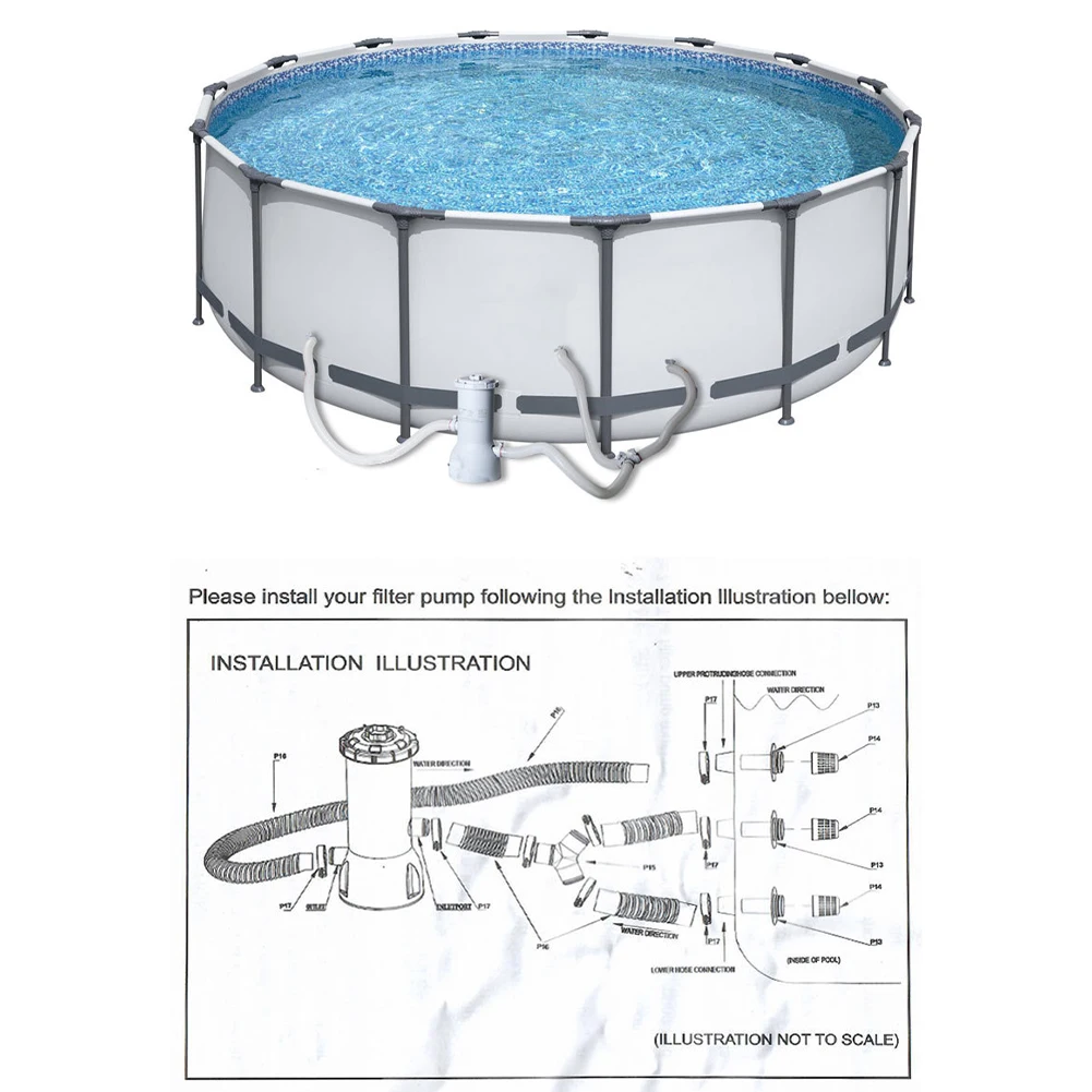 For intex-Compatible Three-Way Hose Connector 32mm OD ABS Material for Swimming Pool Filter Pump and Hose Integration