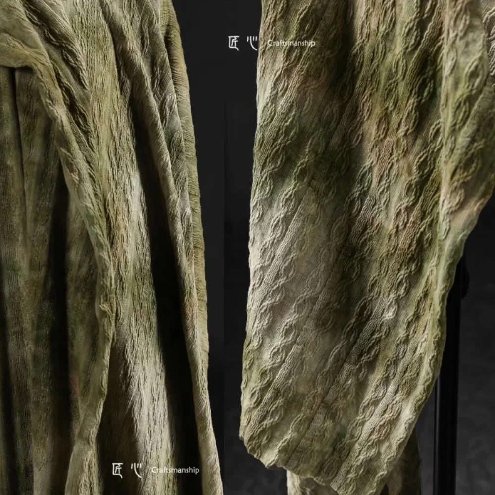 

Окрашенная в галстук вязаная ткань с жареным тестом для винтажной эластичной модной одежды, дизайнерская ткань, материал «сделай сам», шитье по дворам