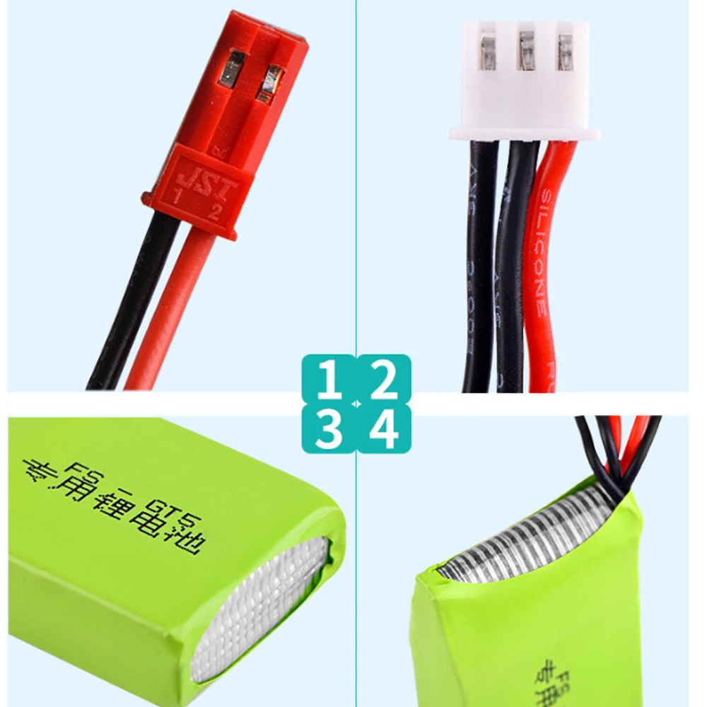 بطارية ليثيوم بوليمر 8C بقدرة 1500 مللي أمبير في الساعة لبطارية Fusi GT5 G7P، Dumbocom X6 X4 X5P، HT-6A للتحكم عن بعد 7.4 فولت #3