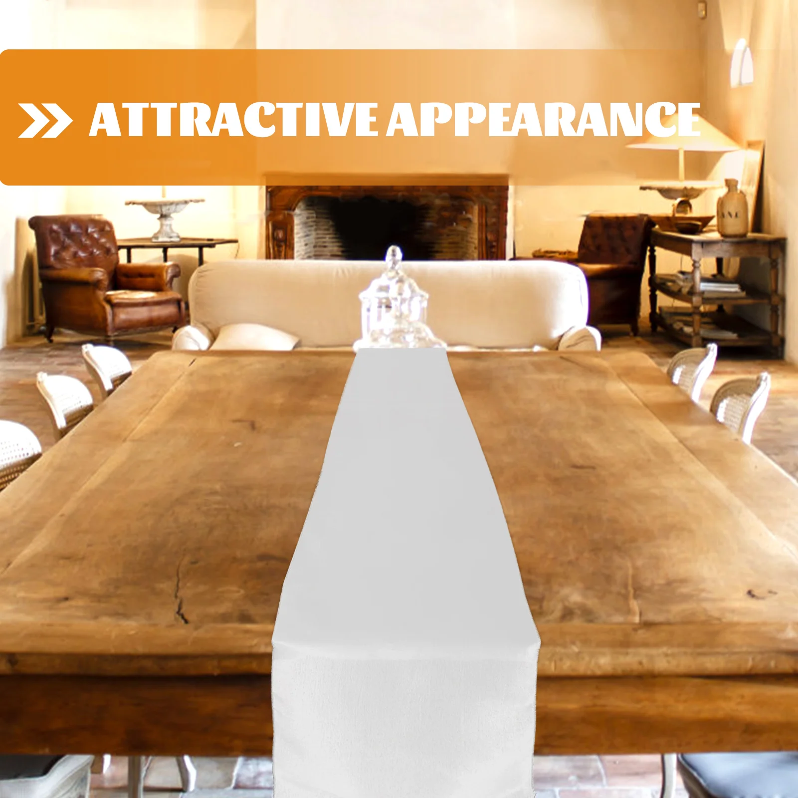 

5Pcs Elegant Table Runner Silk Material for Hotel Living Room Festival Table Decoration Supplies Party Tablecloth