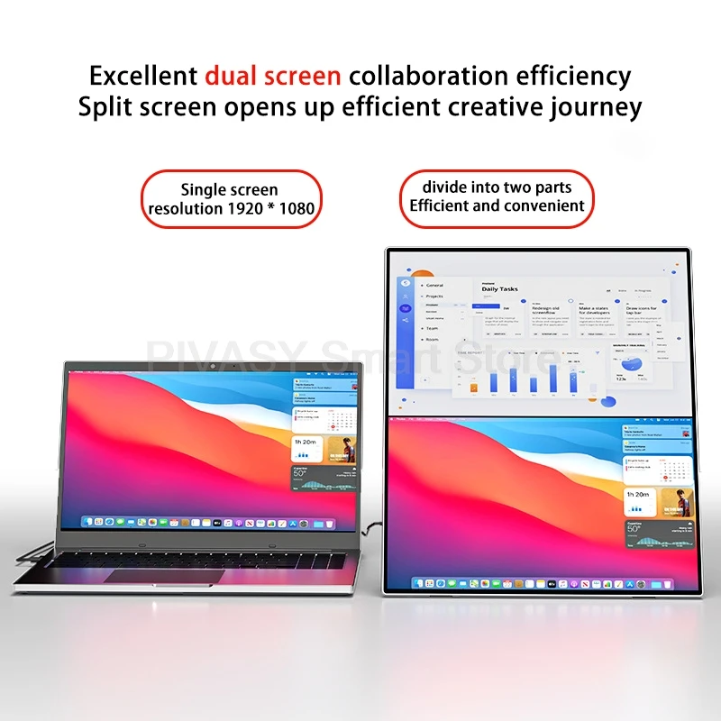 18.1 Polegada tela de cubo mágico oled monitor portátil escritório gaming host tela expansão pc display secundário 100% srgb 1ms resposta
