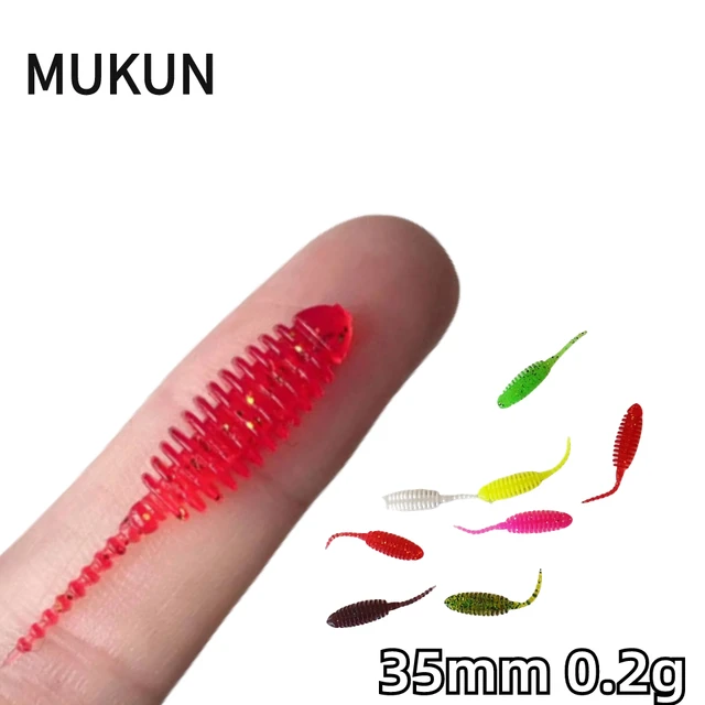 Nowy 10szt Woblery mini Ocean Rock Fishing Miękkie przynęty Gumowe miękkie przynęty 3,5cm Miękki robak Sztuczne przynęty Bass Silikonowe ryby