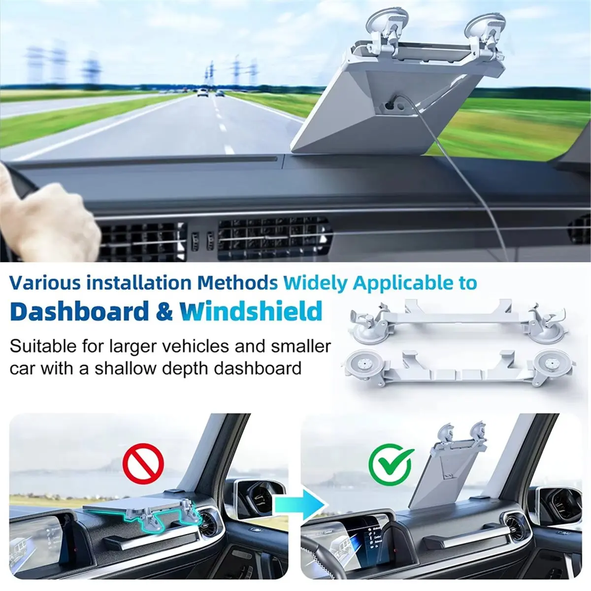 [VALUE PACK]One Bracket 2 Suction Cups for Mini Sunroof Suction Cup Car Mount Bracket Navigation for Mini Mounting