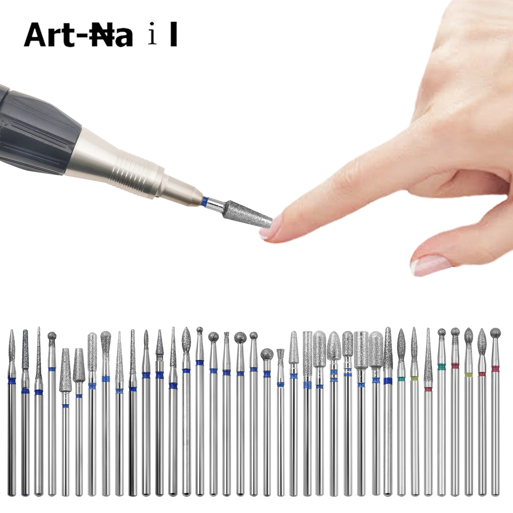 1Pcs Diamant Nagel Bohrer Für Häutchen Sauber Gel Entfernung Maniküre Pediküre Maniküre Zubehör Nagel Bit Pinsel Polieren DIY werkzeug