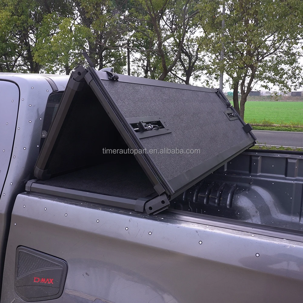 Custom 4x4 Offroad Pickup Truck Bed Specific Installed Folding Tri Fold Covers For HILUX