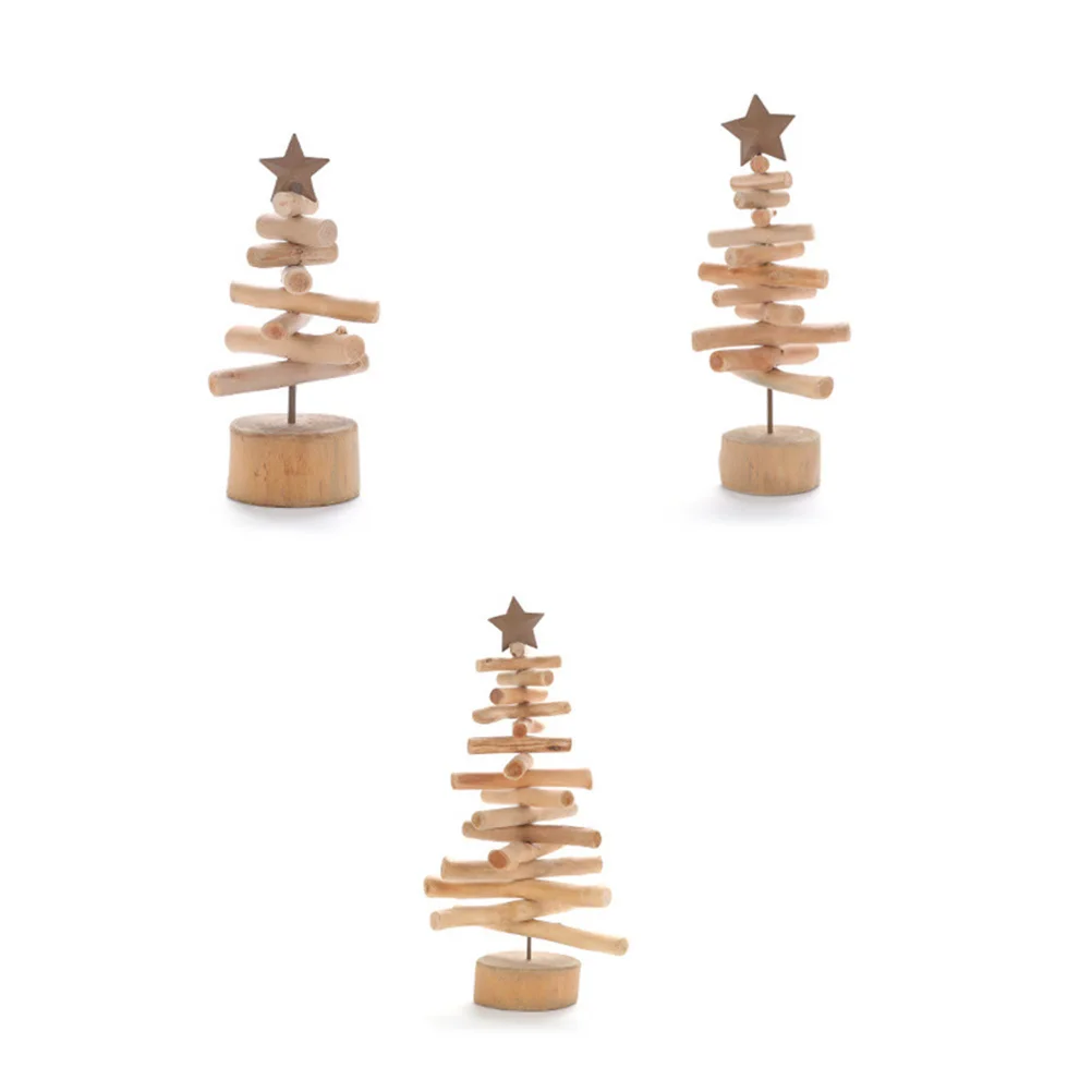 

Charming Wooden Xmas Ornament Creative Christmas Tree Design Perfect Gift for Friends Families Decorative Desktop Accessory