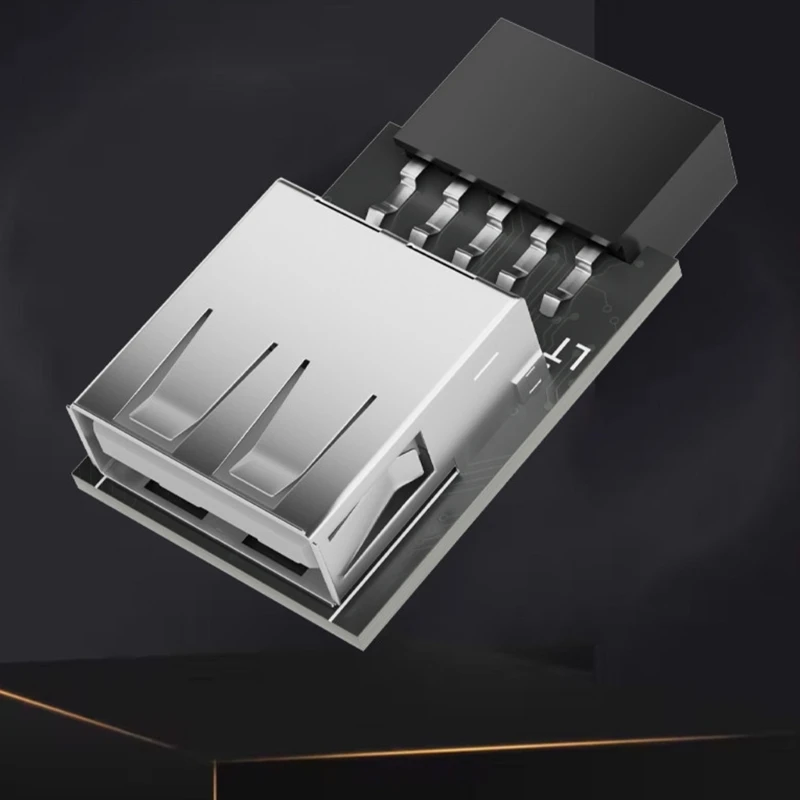 USB2.0 To Motherboards 9Pin Header Adapter Converts Internal 1/2 USB Female To 9pin Connector For Desktop Expansion