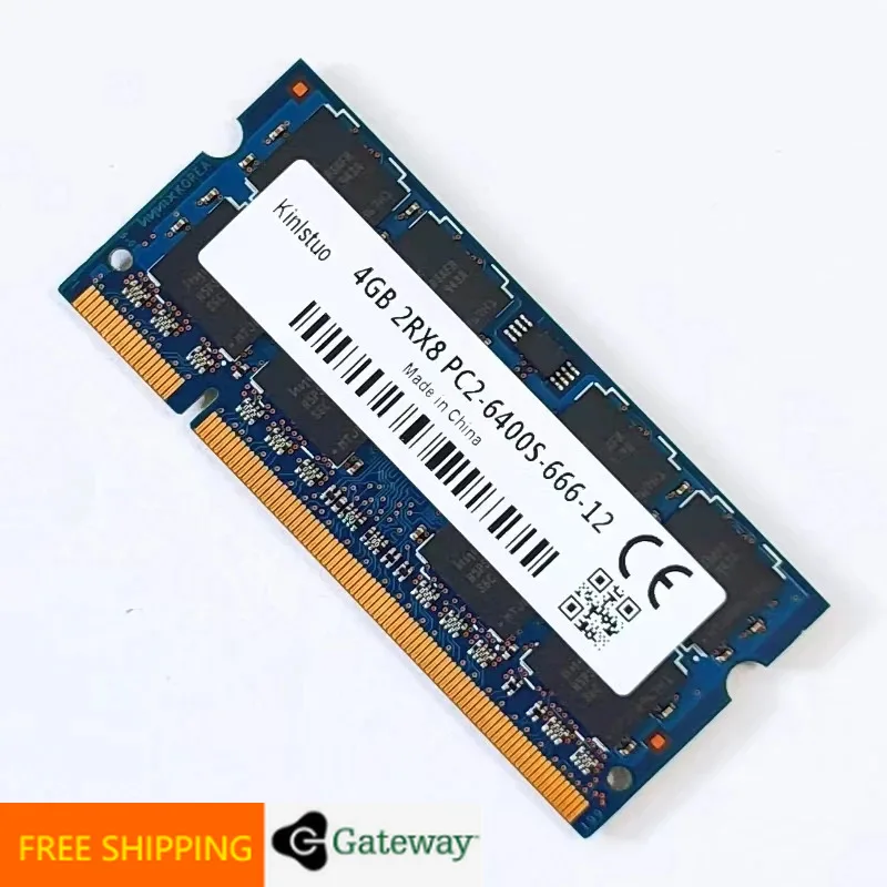 A+DDR2 RAMS 4GB 800MHz Memoria para computadora portátil DDR2 4GB 2RX8 PC2-6400s-666-12 Memoria para computadora portátil SODIMM 1.8V