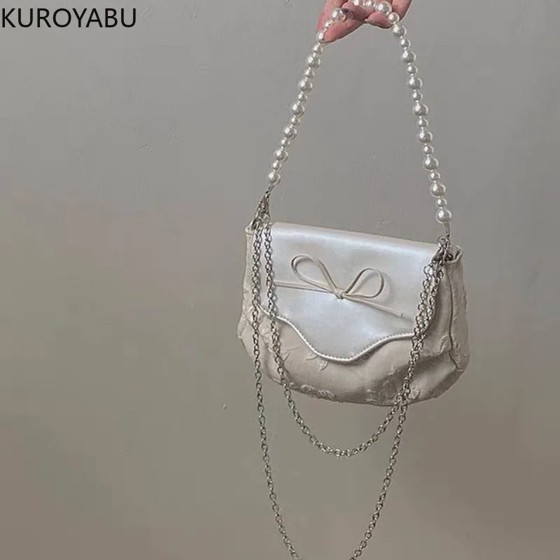 

Vintage Bags for Women's Handbags Women Shoulder Elegant Crossbody Bag Chain Strap Beading Top Handle Bag 2025 Bolsos De Mujer