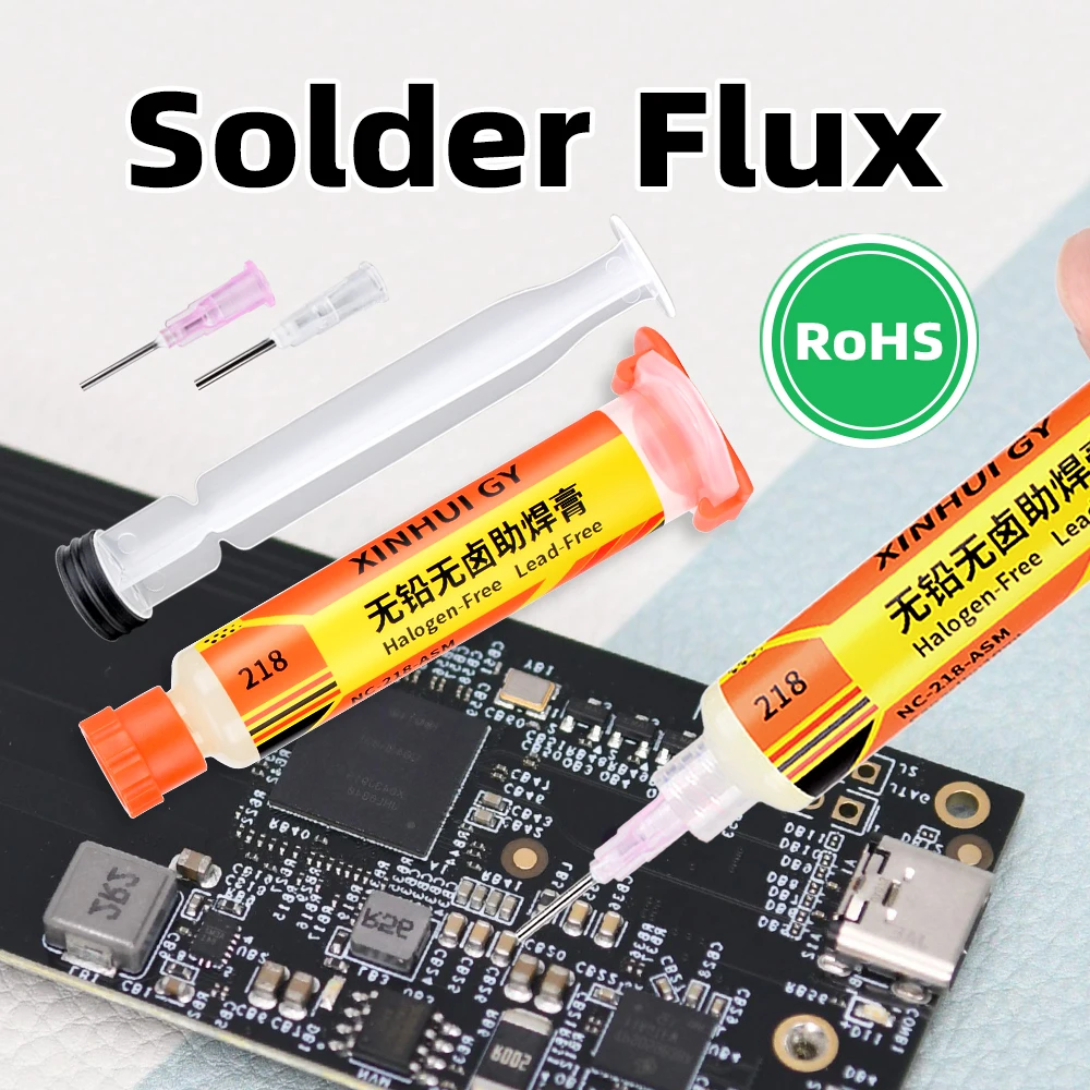 

218 lead-free halogen solder needle tube solder paste rosin is suitable for BGA flux maintenance without washing